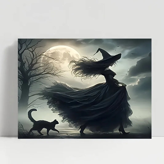 Victorian Witch Canvas Art Print | Gothic Halloween Wall Decor Canvas Art Print Peaceful Pleasures Health and Wellness