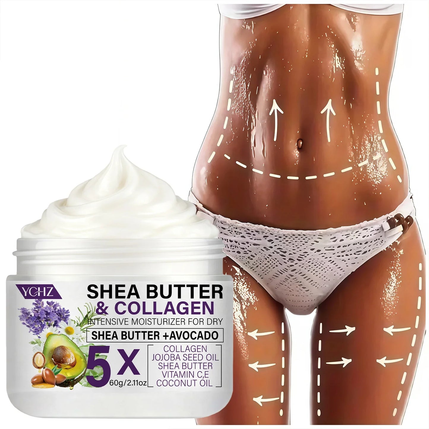 Shea Butter Collagen Firming Body Cream 60g | YCHZ