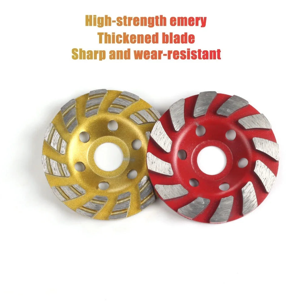 4" Diamond Turbo Grinding Cup Wheel 12-Seg Angle Grinder Disc Peaceful Pleasures Health and Wellness