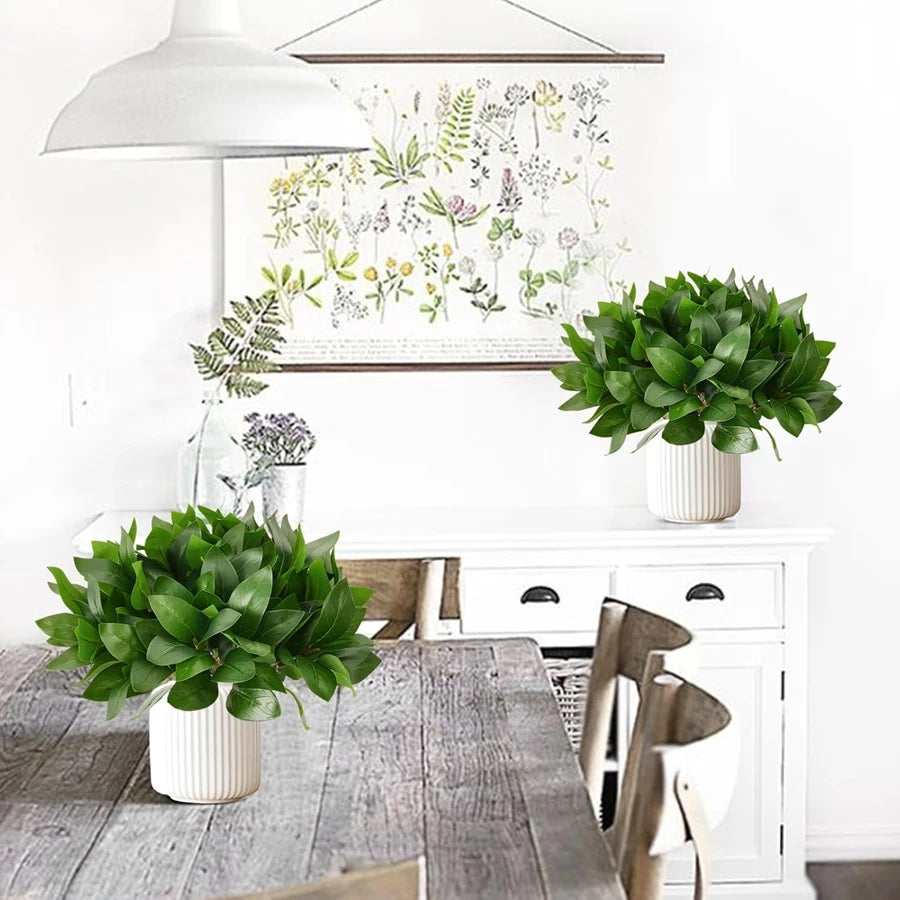 Artificial Leaf Flowers Wedding Home Garden Decor – 2 or 4pc Set Artificial Flower Stems Peaceful Pleasures Health and Wellness