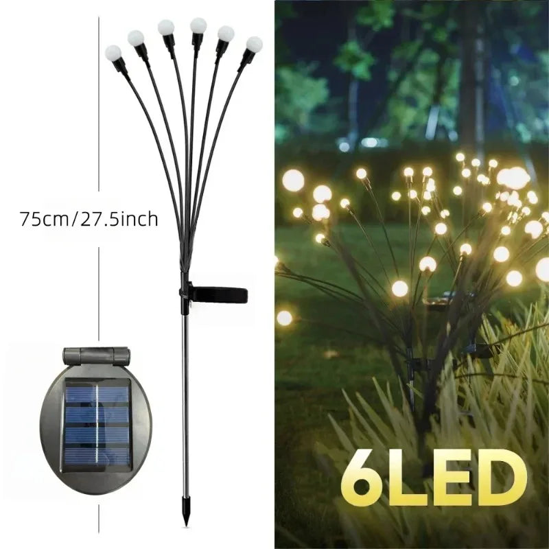 Solar Wind Firefly LED Garden Stake Light | IP54 Waterproof