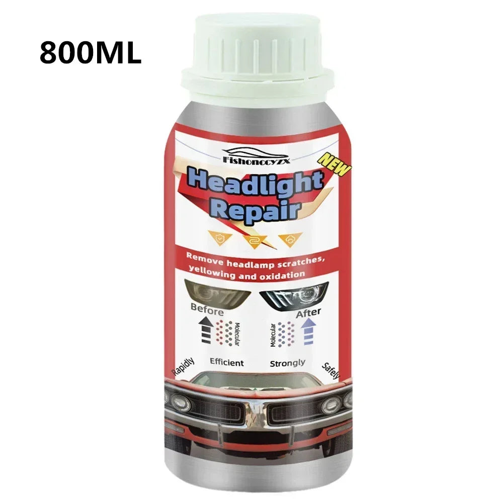 800ml Headlights Liquid Polymer Headlight Chemical Polish Repair Fluid Refurbishment Scratch Repair Polishing Headlights Kit Peaceful Pleasures Health and Wellness 800ml