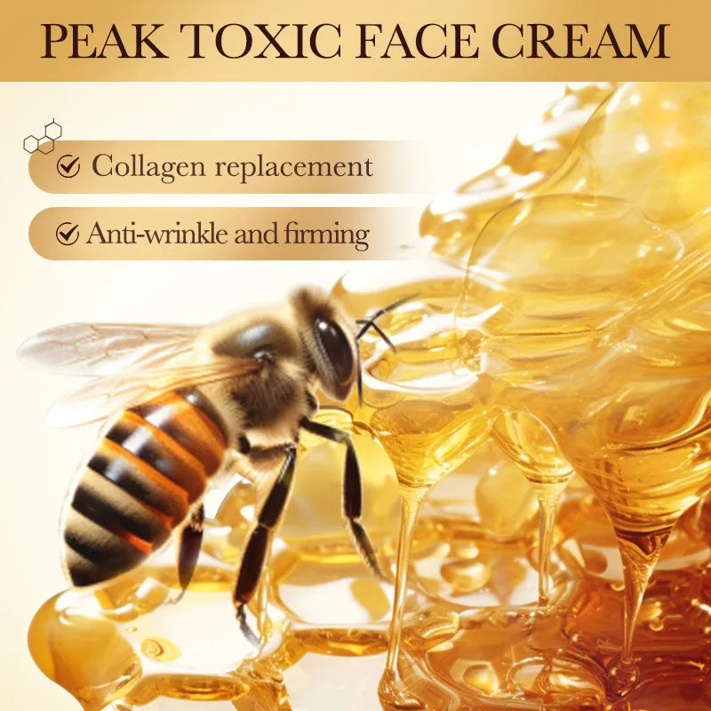 New Bee Venom Anti-aging Face Cream Fade Wrinkle Firming Lifting Facial Cream Forehead Wrinkle Removal Moisturizing Skincare 50g Peaceful Pleasures Health and Wellness