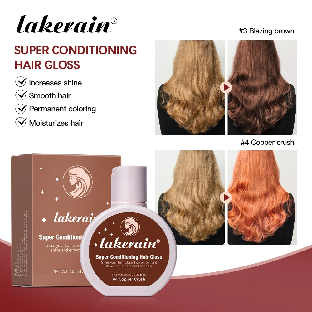 Super Conditioning Hair Gloss Enhance Color Luster Nourishing Repairing Long-lasting Color Hair Tinted Moisturizer No Need Mix Peaceful Pleasures Health and Wellness