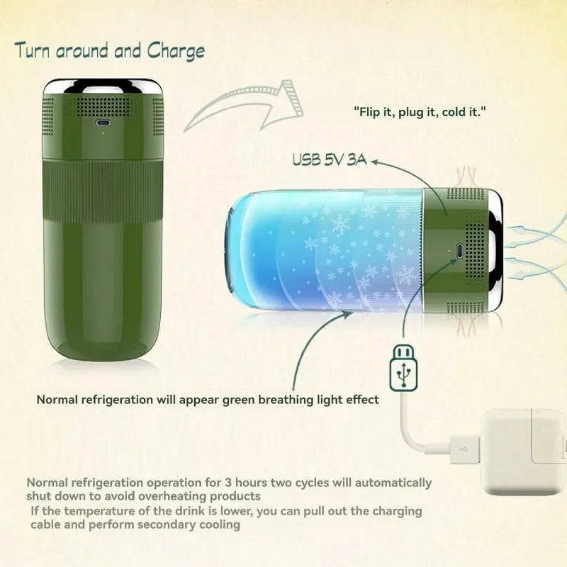 USB Cooling Cup 304 Stainless Steel | Home Car & Office