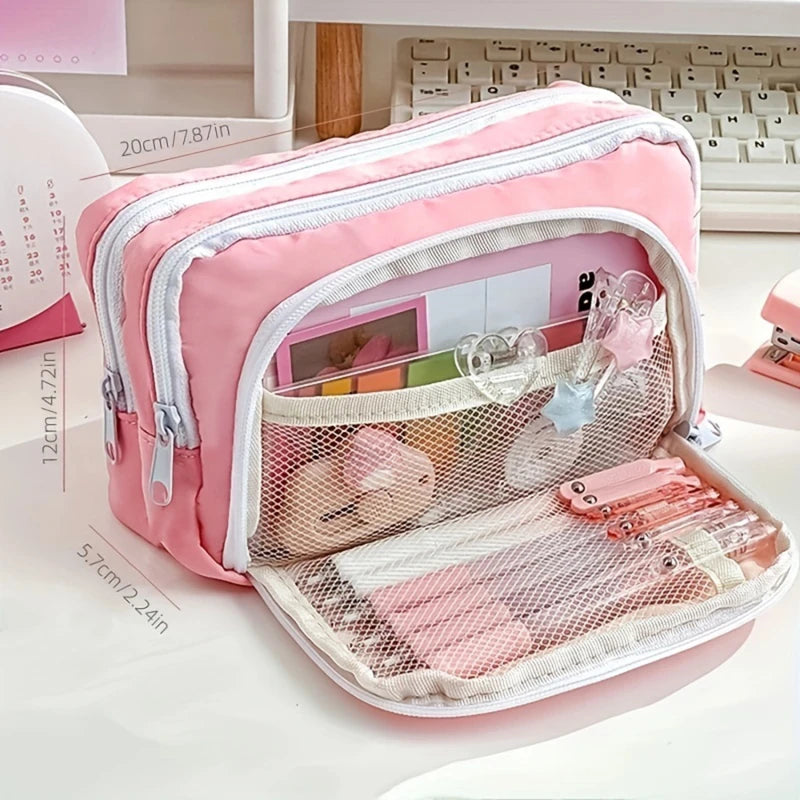 3-Layer Multipurpose Storage Organizer Large Capacity Pouch School