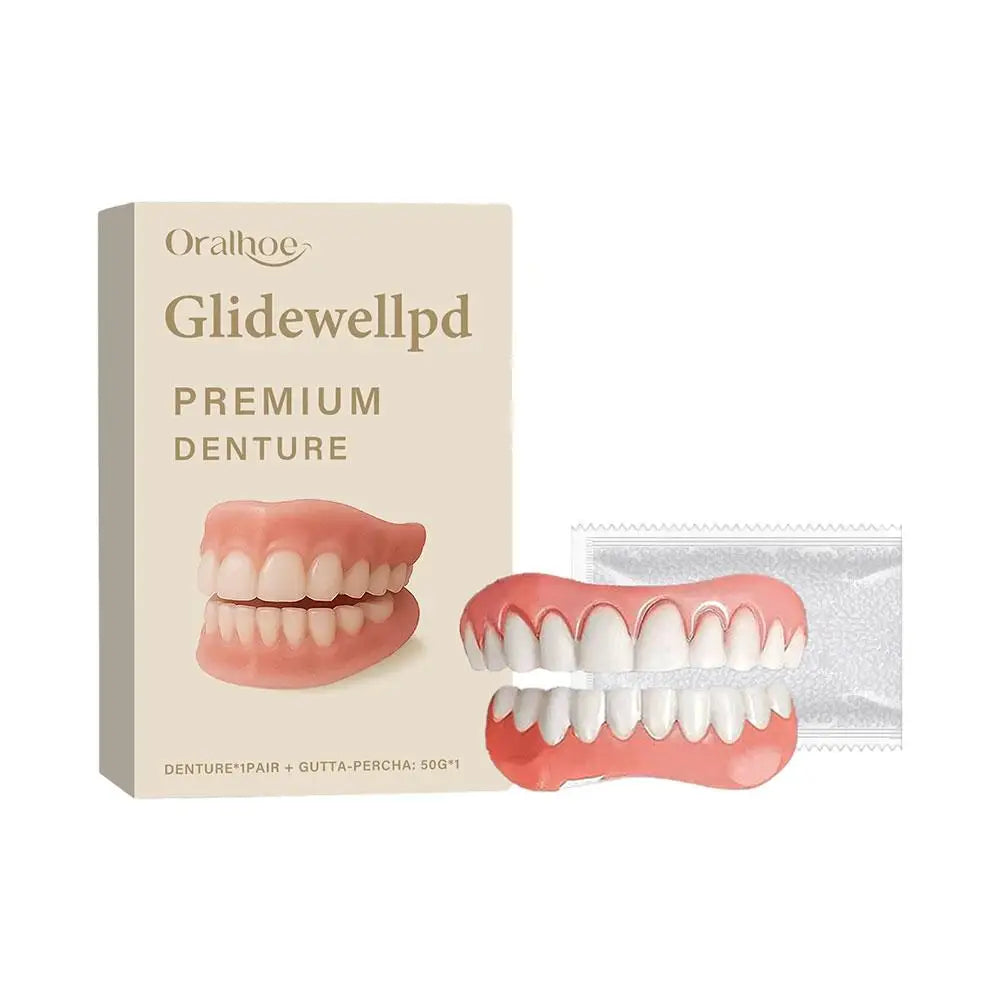 Reusable Silicone Fake Teeth Veneers – Upper & Lower Set