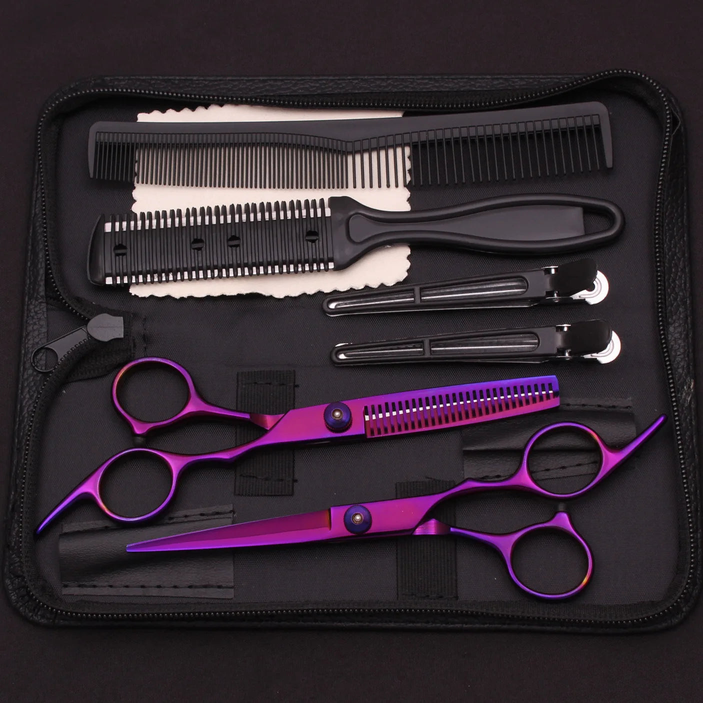 Hair Scissors 6" JP Stainless Hairdressing Scissors Barber Shop Hair Cutting Scissors Thinning Shears Haircut Set Dropshipping Peaceful Pleasures Health and Wellness Purple
