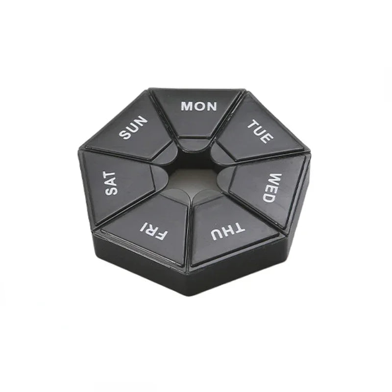New 7 Days Pill Medicine Box Weekly Tablet Holder Portable Travel Mini Small Pill Box Pills Cases Storage Organizer Container Peaceful Pleasures Health and Wellness
