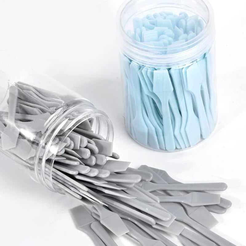 Disposable Mini Spatulas 100 Pcs | Makeup Applicator Sticks