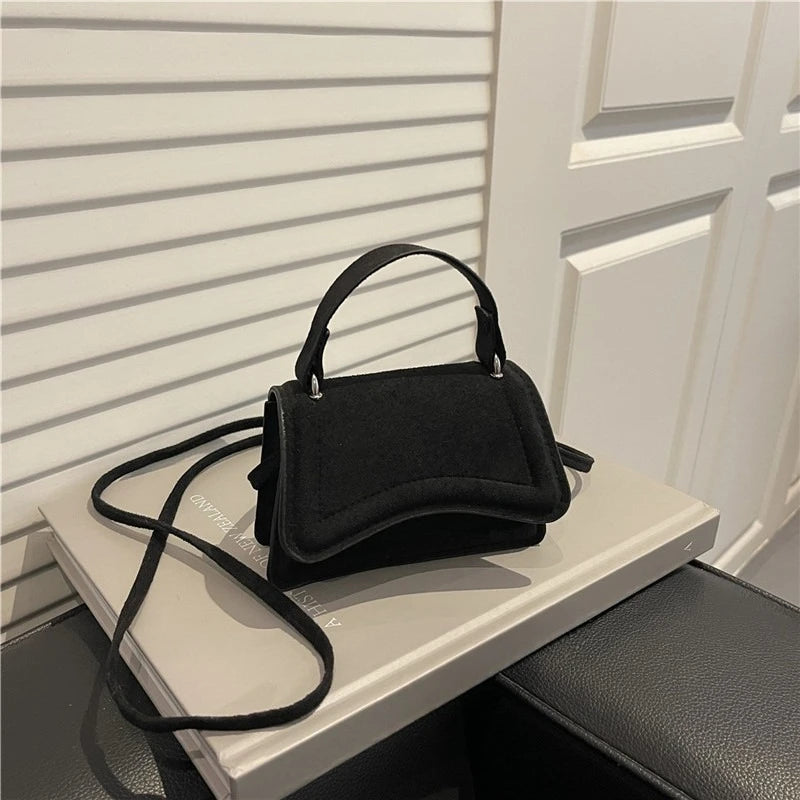 New Autumn Winter Suede High End Textured Fashion Solid Color Mini Handbag Women Stylish Crossbody Small Square Bags Daily Use Peaceful Pleasures Health and Wellness
