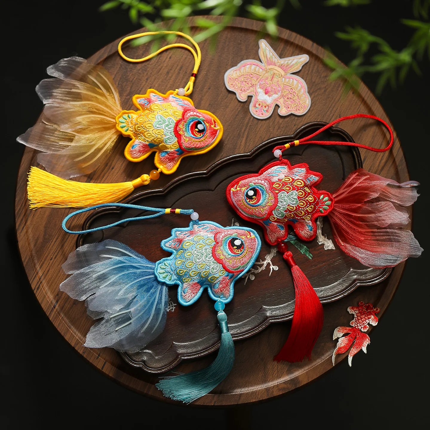 New Year Decoration Five Blessings Tiger Koi Pendant Horse Spring Festival Persimmon Fortune Car Sachet Hanging Ornament Decor Peaceful Pleasures Health and Wellness