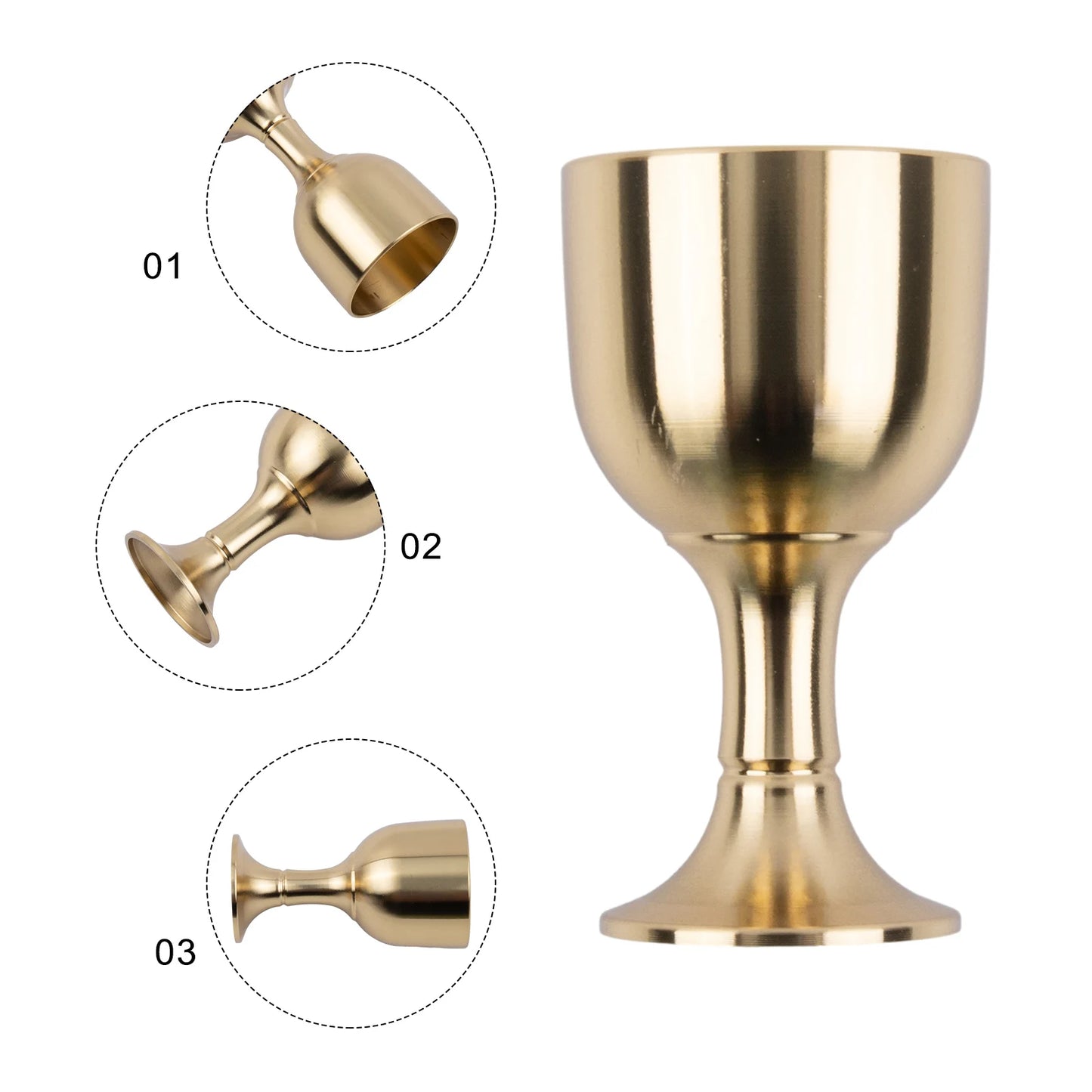 Vintage Brass Wine Glass Drinking Liquor Tumbler Cup Mug Party Bar