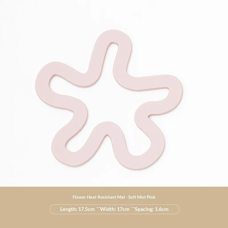 Durable Food Grade Silicone Heat Resistant Mat Trivet Pot Holder Cup Mat for Pots Pans Bowls Cups Home Cooks Family Households Peaceful Pleasures Health and Wellness 1 Pc Pink M