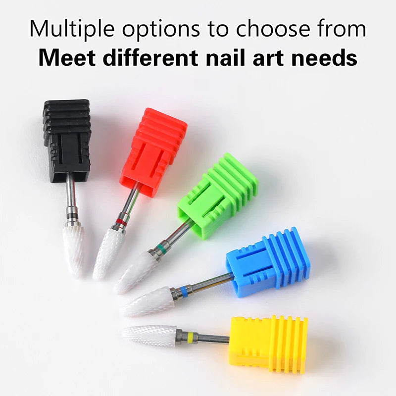Ceramic Milling Cutter Nail Drill Bit Electric Manicure Pedicure Mill Bits Machine Files Nail Art Tools Equipment Peaceful Pleasures Health and Wellness
