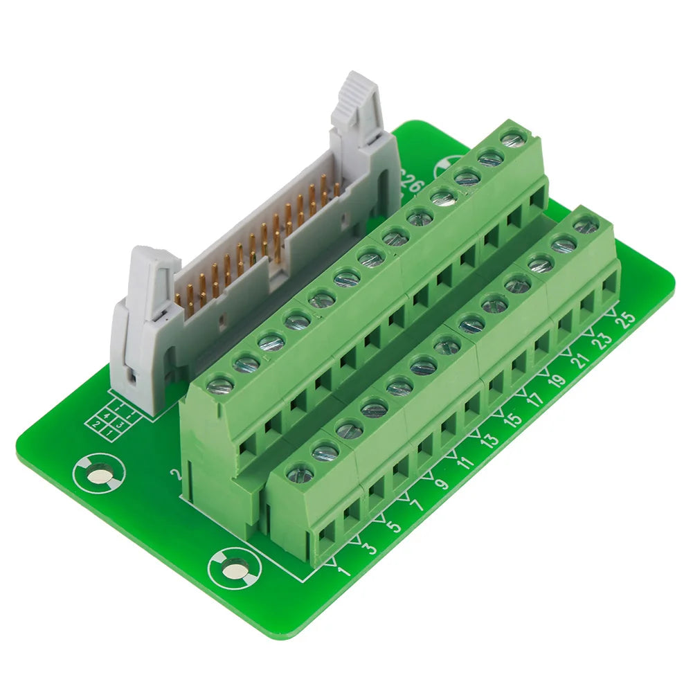 Board Module Stable DIN Rail Module Compact for Male Header Connectors IDC26P Male Board 5mm Mount Interface Peaceful Pleasures Health and Wellness