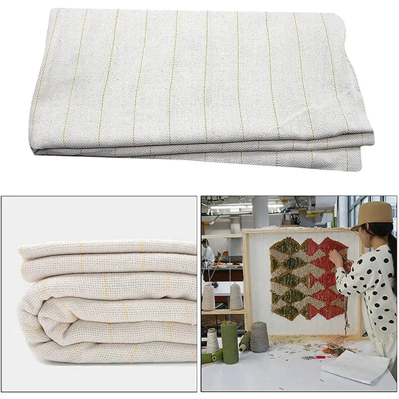 DIY Tufting Starter Fabric Punch Needle Embroidery Backing Cloth for Beginners Handmade Rug Carpet Weaving Base Material Peaceful Pleasures Health and Wellness