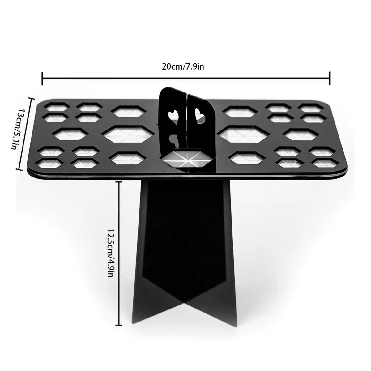 Makeup Brush Drying Rack, Acrylic Brush Drying Rack, Cleaning Storage Tool Display Rack, 14 Holes, 28 Holes, Drying Storage Peaceful Pleasures Health and Wellness