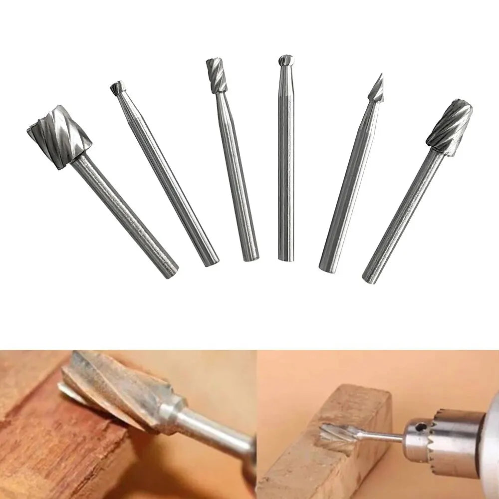 High-speed Steel Woodworking Small Rotary File Grinding Head DIY