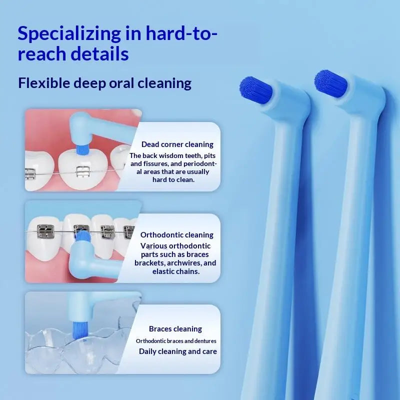 Small Head Single Bundle Interdental Brush Teeth Cleaning Toothbrush Deep Oral Cleaning Soft Bristle Colorful Small Head Brush Peaceful Pleasures Health and Wellness