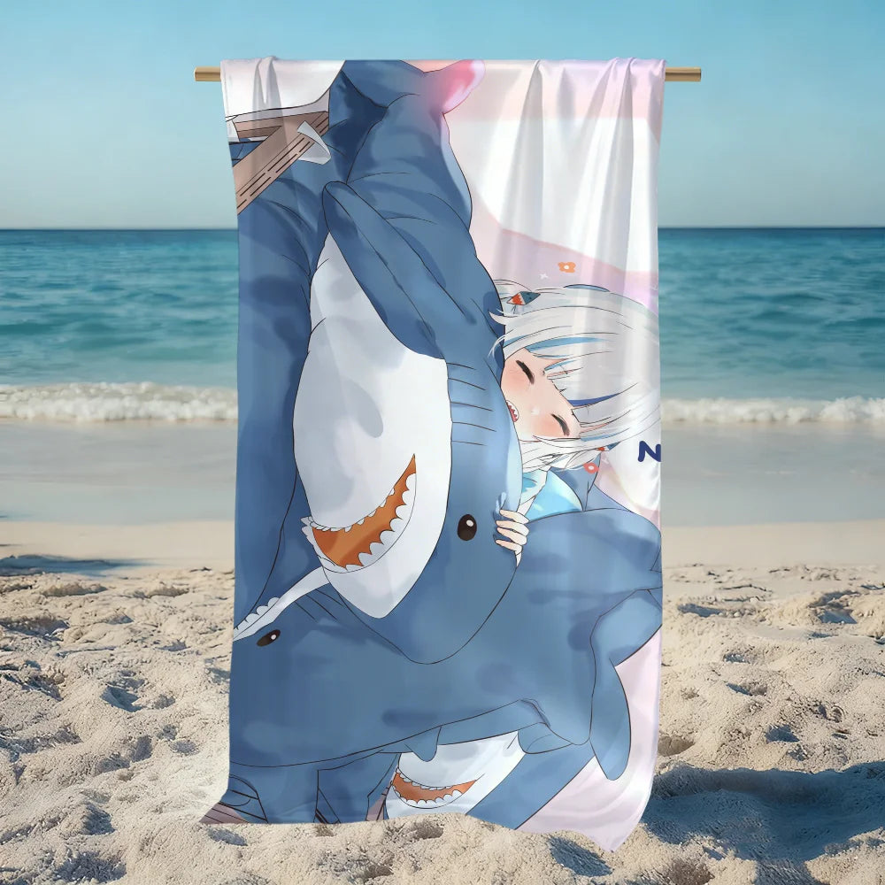 Gawr Gura Hololive Anime Beach Towel – Quick Dry & Soft