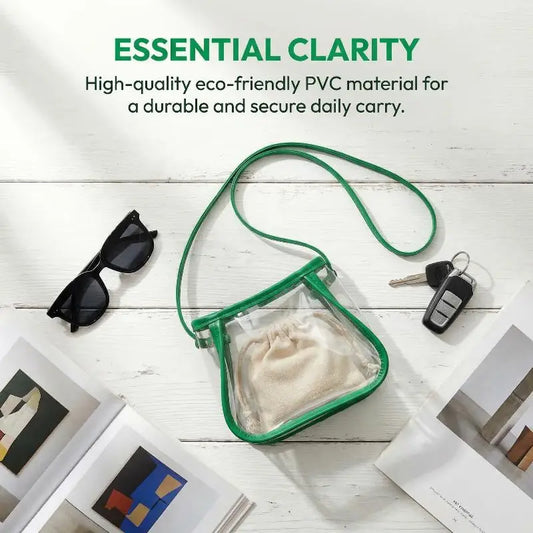 Clear PVC Crossbody Bag – Waterproof 2-in-1 Shoulder Bag Clear Crossbody Bag Oasis Select