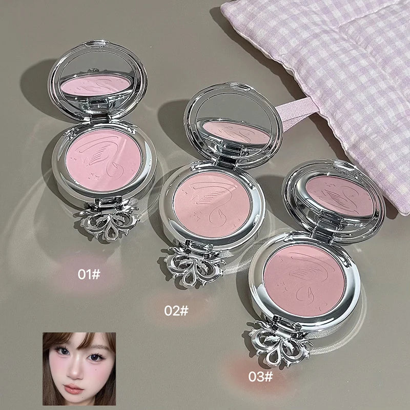 NICEKEY Pink Ballet Matte Blush Powder | Long-Lasting Contour