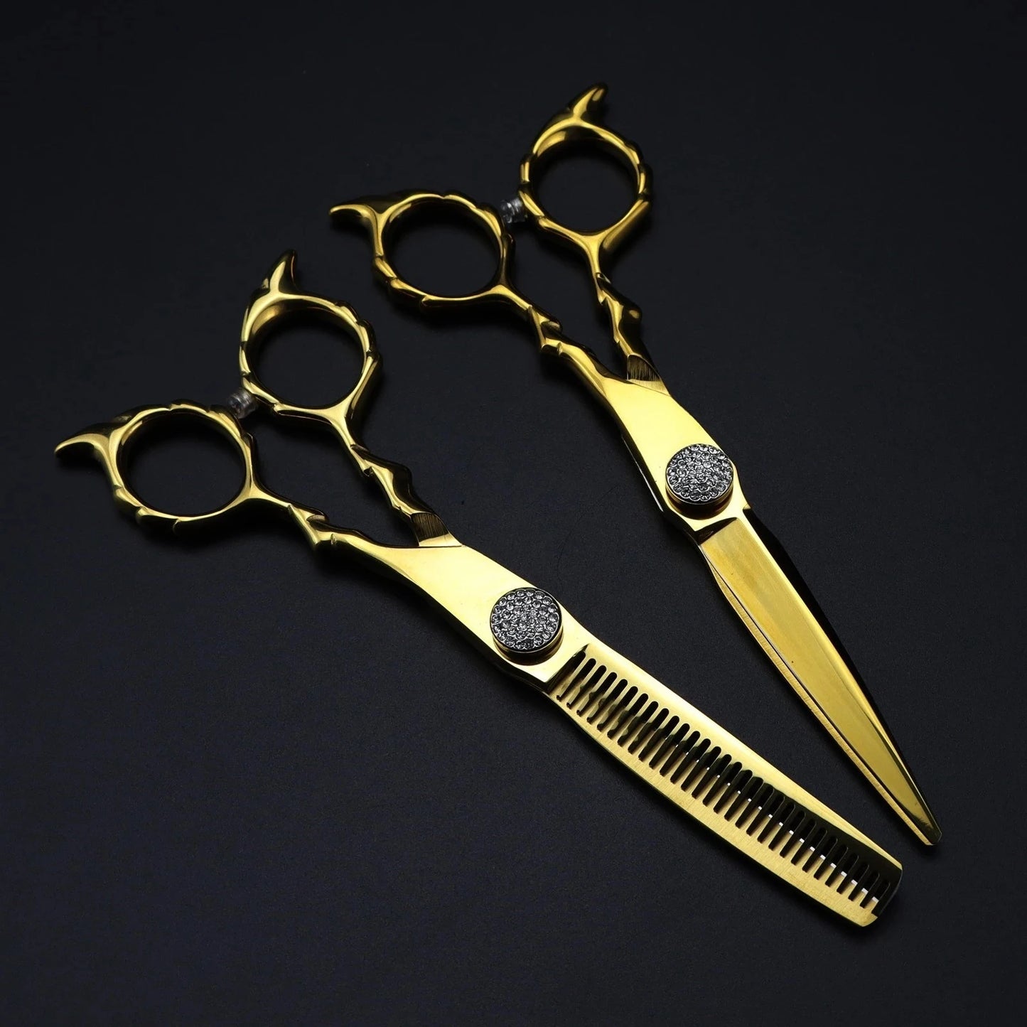 Professional Japan 440c 6 '' Upscale Cross Scissor Hair Scissors Haircut Thinning Barber Cutting Shears Hairdressing Scissors Peaceful Pleasures Health and Wellness 1set