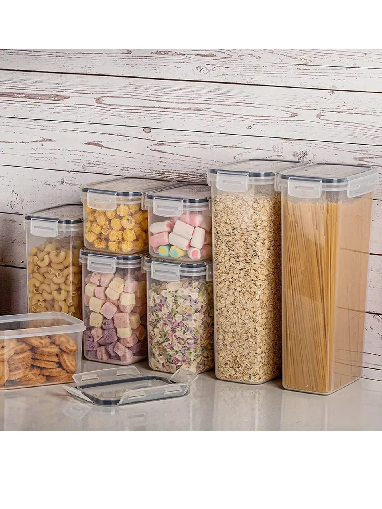 24pcs Airtight Food Storage Containers – Dishwasher Safe Cereal Jars Kitchen Storage Peaceful Pleasures Health and Wellness