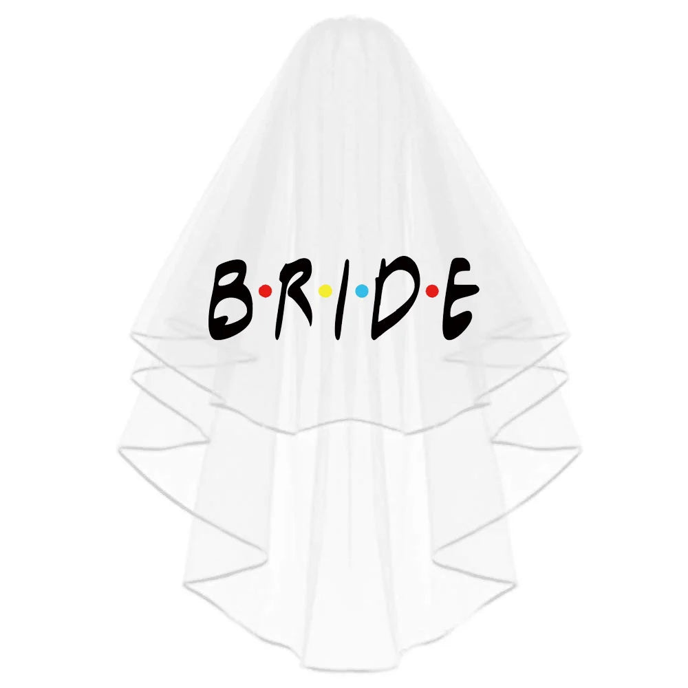 Friends Themed Bachelorette Veil & Party Props | Bridal Shower Bachelorette Party Set Peaceful Pleasures Health and Wellness bride veil