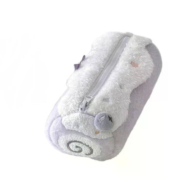 Kawaii Swiss Roll Plush Pencil Case & Cute Cosmetics Bag