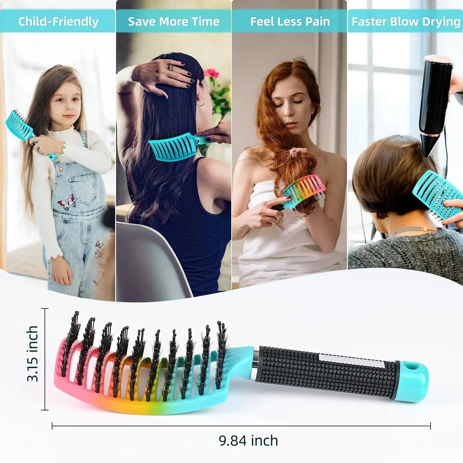 2026 Wet Detangling Hair Brush Bristle & Nylon Comb Curly Hair Styling Tool Portable Salon Massage Hairdressing Accessories Peaceful Pleasures Health and Wellness