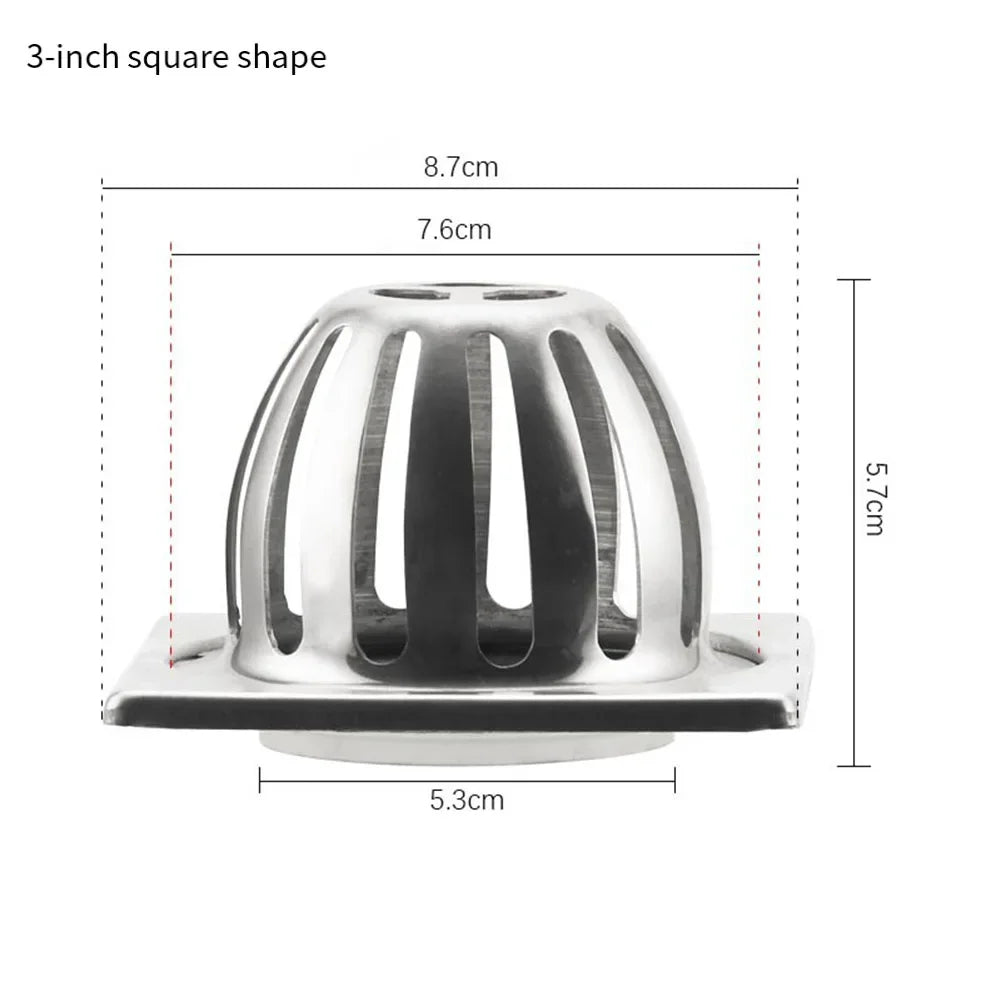 Stainless Steel Gutter Leaf Guard & Downspout Filter 3/4/5 Inch