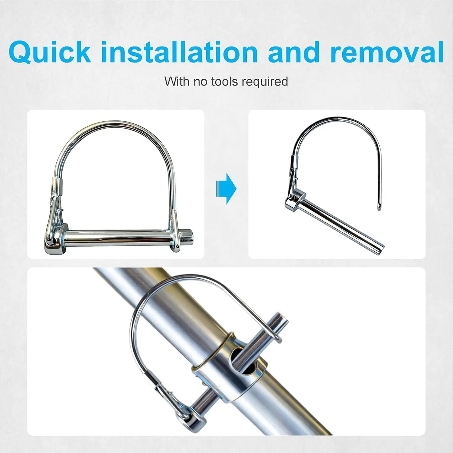 Carbon Steel Trailer Quick Release Locking Pin Universal Farm Lawn