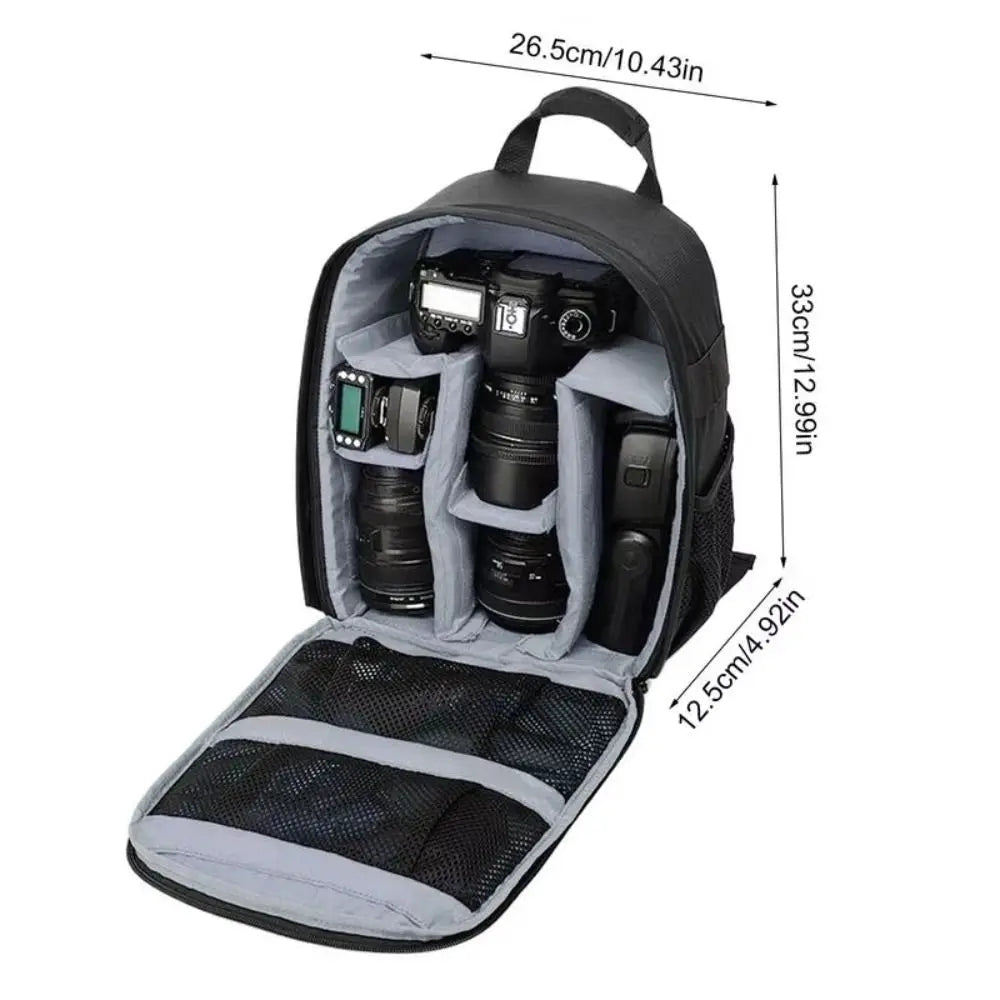 Multi-functional Camera Bag Waterproof Wear Resistant Digital DSLR Camera Padded Dividers Protective Box Camera Lens Pouch Peaceful Pleasures Health and Wellness