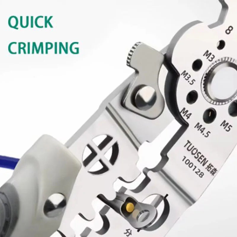 Wire Stripper Decrustation Pliers Crimper Cable Stripper Cutter Multifunctional Wire Repair Tool Pliers Hand Tools Peaceful Pleasures Health and Wellness