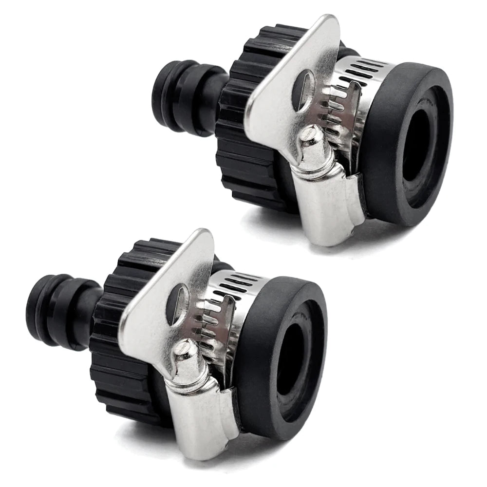 2pcs Durable Universal Water Faucet Adapter Plastic Hose Fitting Quick Connect Fitting Tap for Car Washing Garden Irrigation Peaceful Pleasures Health and Wellness 2Pcs