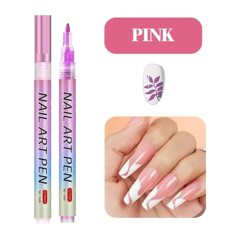 Nail Art Graffiti Pens – Quick-Dry 3D Dot Liner Set (1 or 12pc)