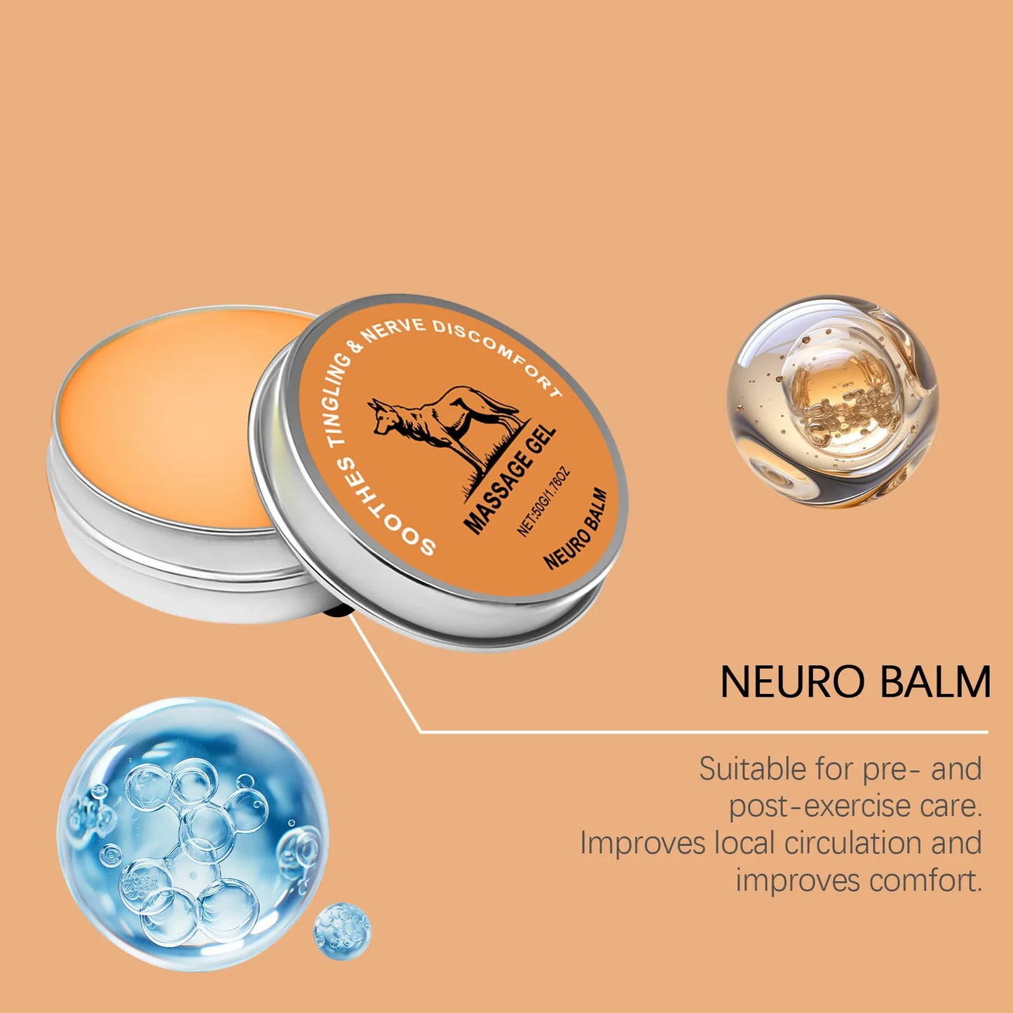 Nerve Relief Balm Fast-Acting Relief Joint Discomfort Deep Penetrate Nourish Knee Shoulder Joint Sport Support Joint Care Cream Peaceful Pleasures Health and Wellness