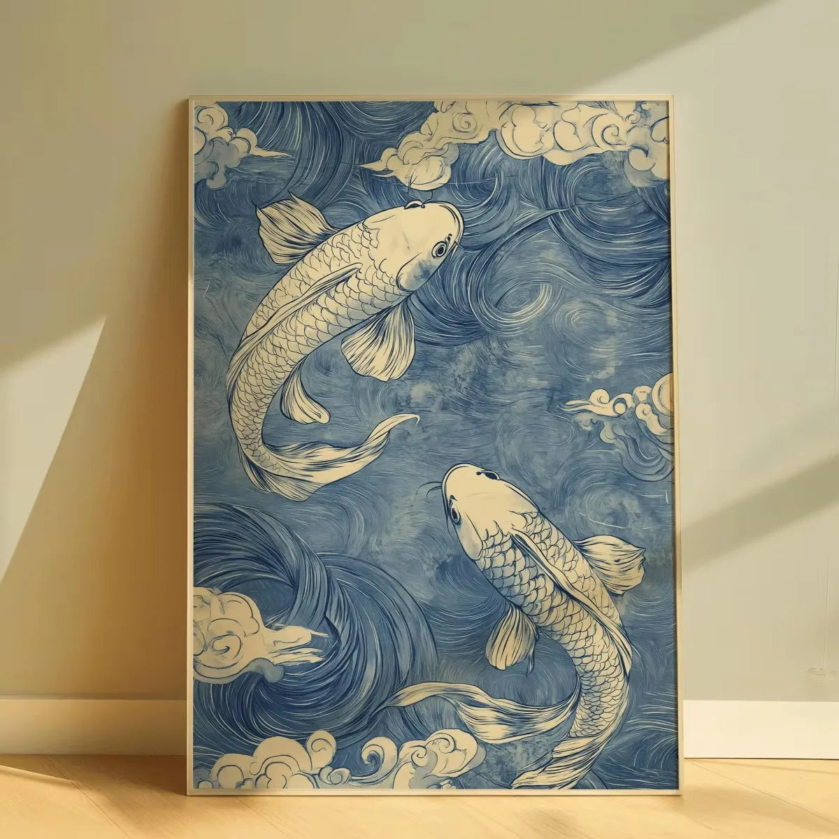 Japanese Red Koi Fish Canvas Print | Minimalist Wall Art