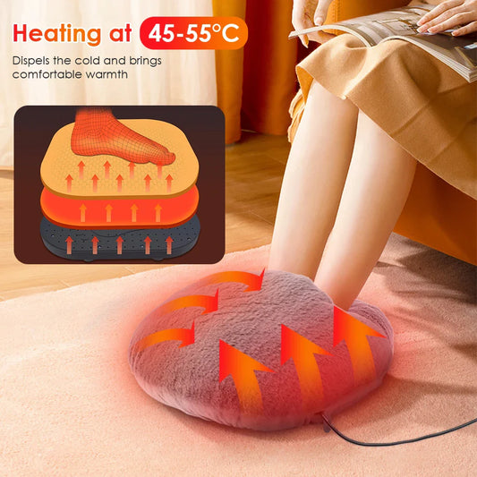 USB Electric Foot Warmer Pad – Plush Heated Mat for Desk & Home Electric Foot Warmer Oasis Select