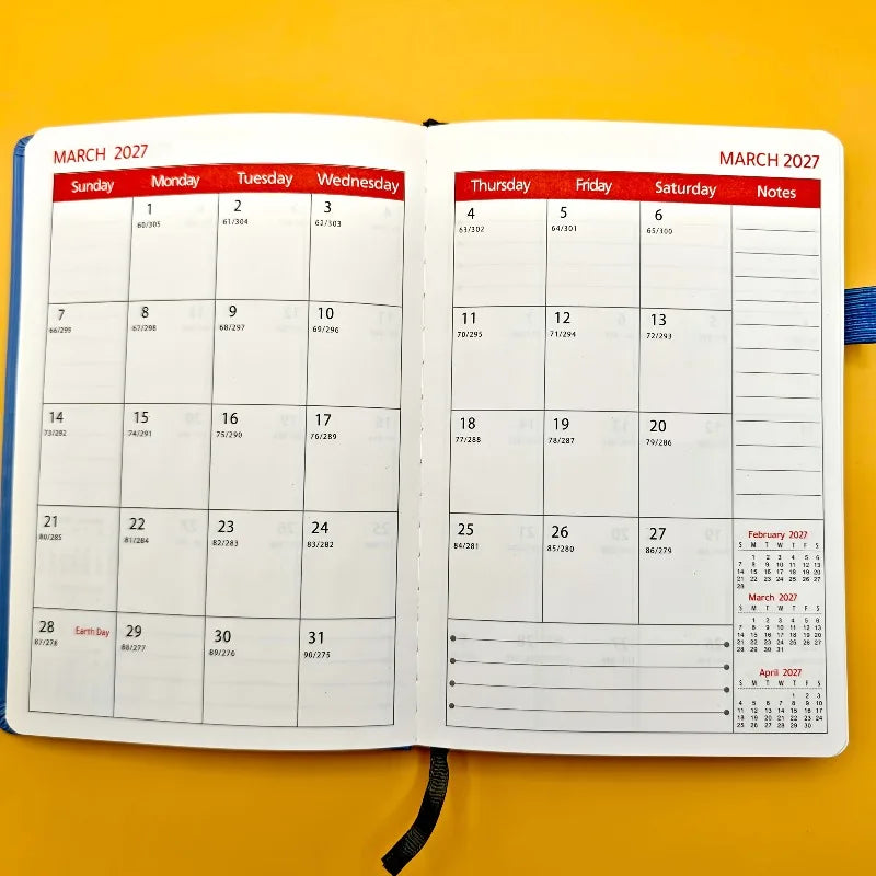 3-Year Monthly Planner 2026–2028 Softcover | Pen Holder & Diary