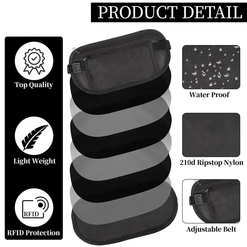 Invisible Running Waist Pack – Travel Money Belt & Passport Bag Travel Waist Pack Peaceful Pleasures Health and Wellness