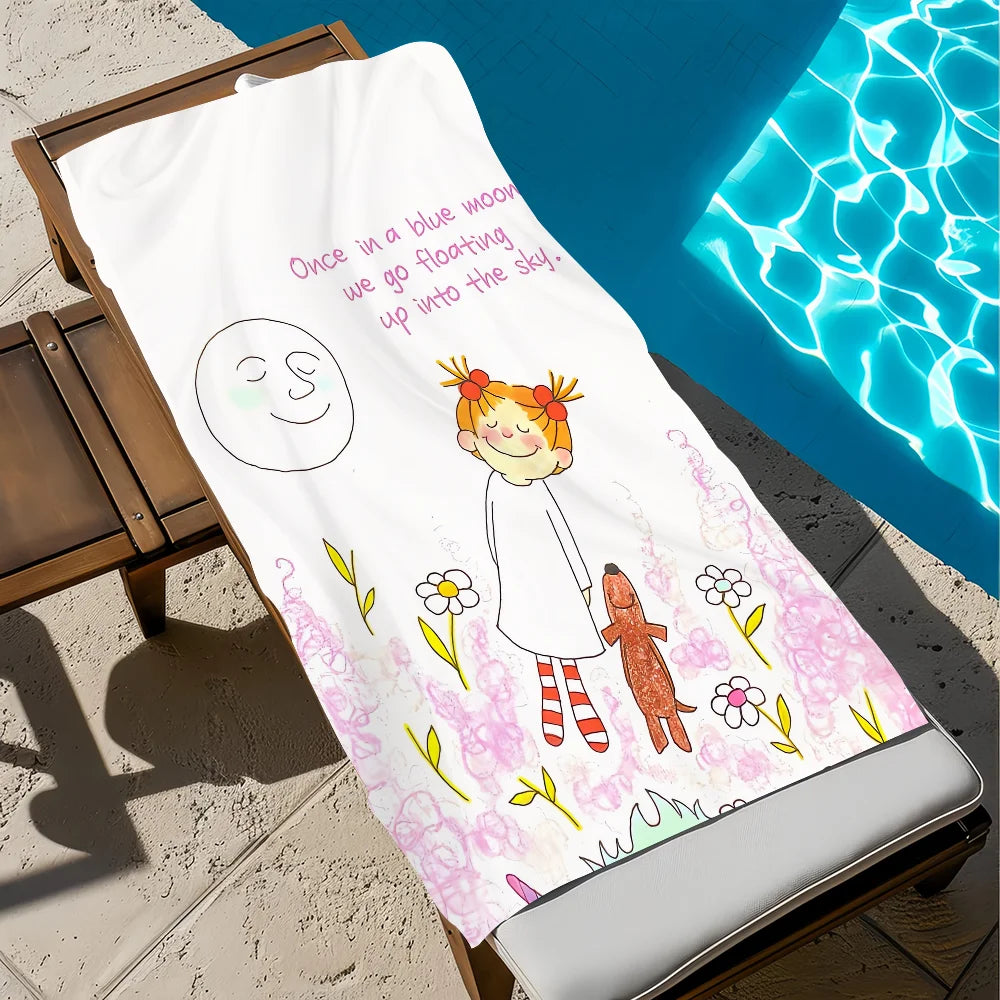 CoCo Cartoon Quick-Dry Beach Towel | Soft, Absorbent, 11 Sizes Quick-Dry Beach Towel Peaceful Pleasures Health and Wellness z2 STJ40x70CM