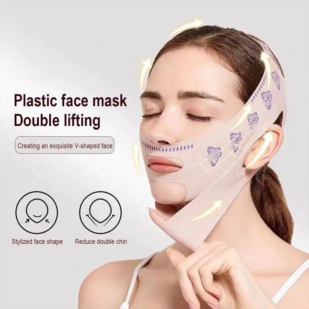 V-Line Face Slimming Bandage – Double-Layer Chin Lifting & Face Sculpting Strap for Jawline Contouring Peaceful Pleasures Health and Wellness