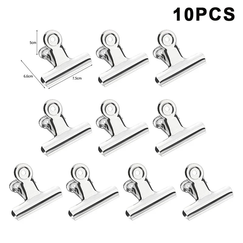 10-Pack Stainless Steel Food Bag Sealing Clips – Airtight & Reusable