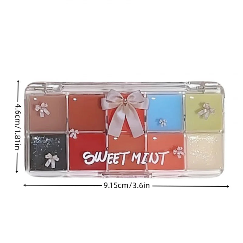 2-Pack 10-Color Tinted Lip Jelly Palette – Mirror Finish Gloss