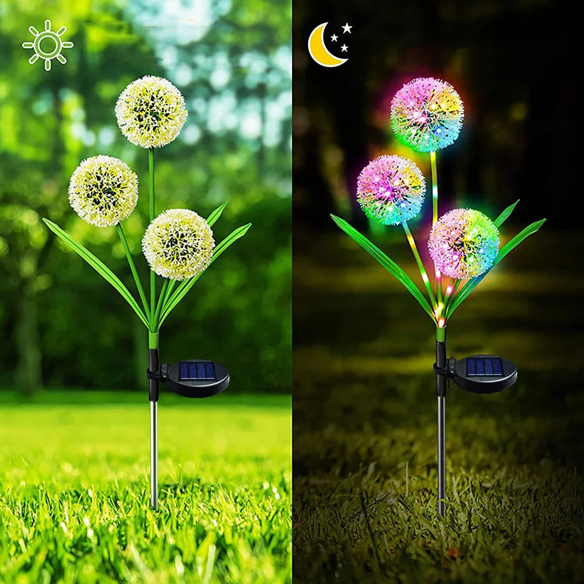 Solar 3-Head Onion Garden Light | Lawn Patio Pathway Decor
