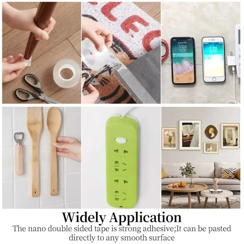 Double-Sided Nano Tape – Reusable, Waterproof & Transparent