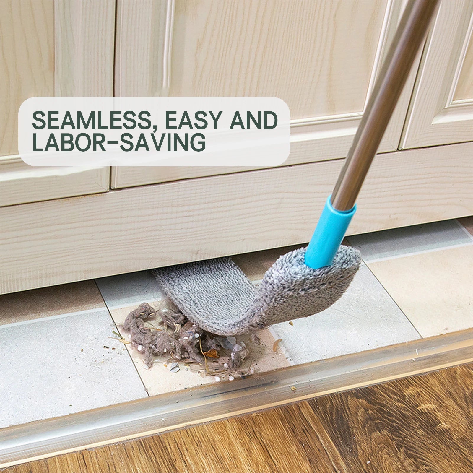 Gaps Dust Cleaner Microfiber Under Furniture & Appliance Mop with Extendable Stainless Steel Rod Household Cleaning Brushes Peaceful Pleasures Health and Wellness